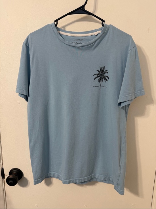 Denim & Flower Other - Denim & Flower Sky-Blue Palm Graphic Short Sleeve Tee